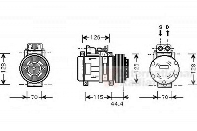 VAN WEZEL 3000k116 -  Компрессор, кондиционер